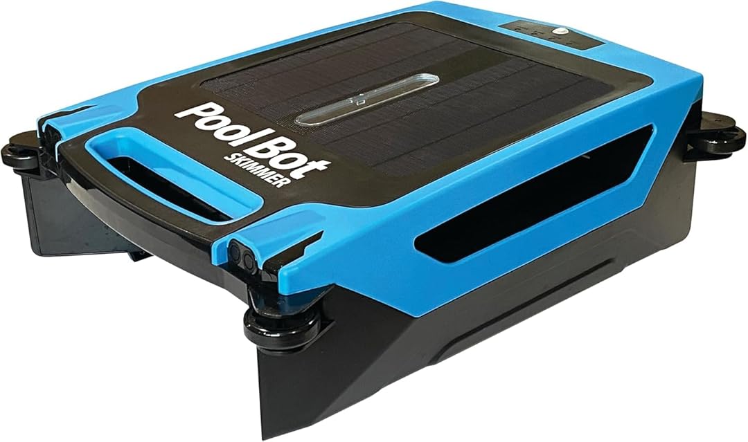 The Original Pool Bot™ Skimmer | Solar Robot Surface Cleaner | Solar Pool Automatic Next Gen Avoidance System | Life-Time Replacement Program | All Day Runtime | Large Capacity Basket