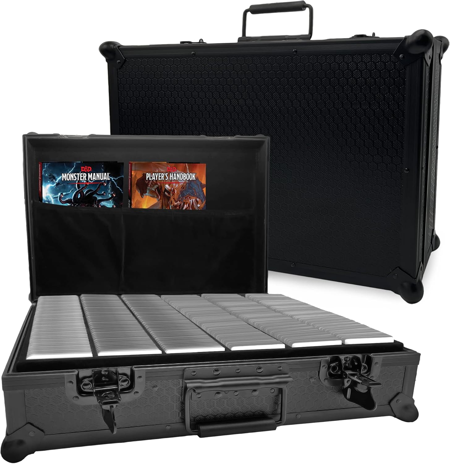 Game Card Storage Case (KingMega Edition) | Compatible with Magic The Gathering, MTG, Cards Against Humanity, All Standard TGC Trading Card Games | Includes 8 Dividers | Fits 5400+ Unsleeved Cards