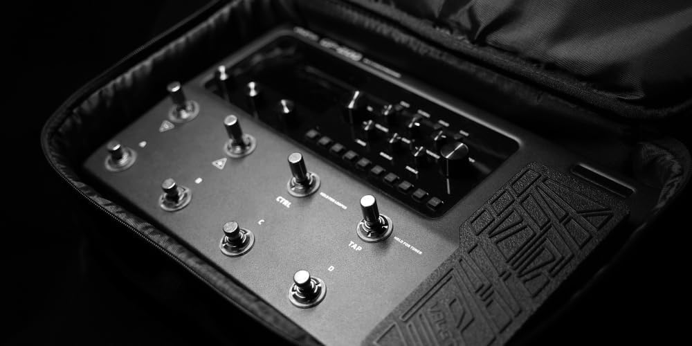 VALETON GP-200R + Gig Bag Bundle - Multi-Effects Guitar/Bass Pedal with Expression, FX Loop, MIDI, Amp Modeling, IR Cab Simulation, Stereo, USB Interface, Red