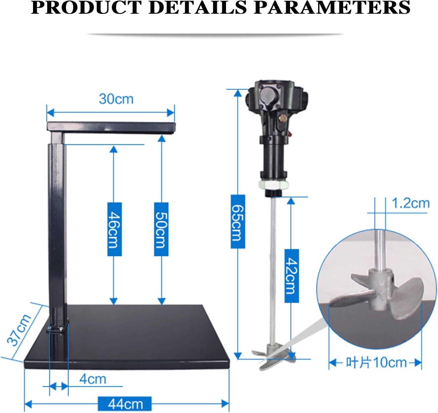 5 Gallon Pneumatic Paint Agitator, Air Mixer Machine, Paint Stirring Machine Bracket, Height Adjustable, Paint Mix Tool