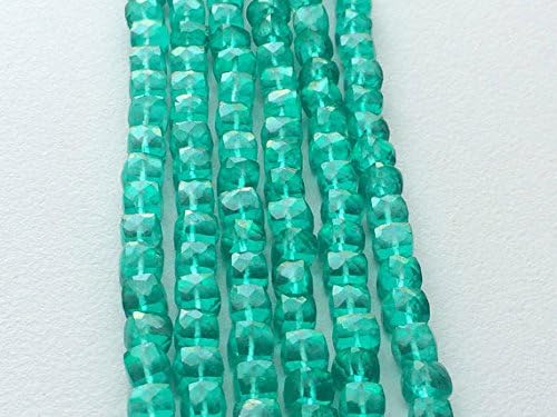 13 inch natural beads strand of 7-8mm faceted cube crystal quartz gemstone beads for DIY jewelry - necklace, bracelet, earring, ring.