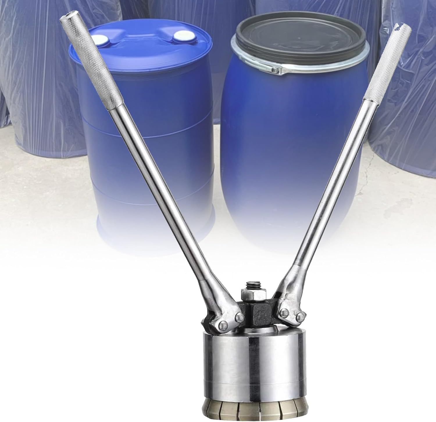 35/70mm Oil Barrel Crimper Sealer, 200L Oil Drum Cap Crimping Tool, Manual Oil Barrel Sealing Machine, Steel Capping Clamp,35mm+70mm