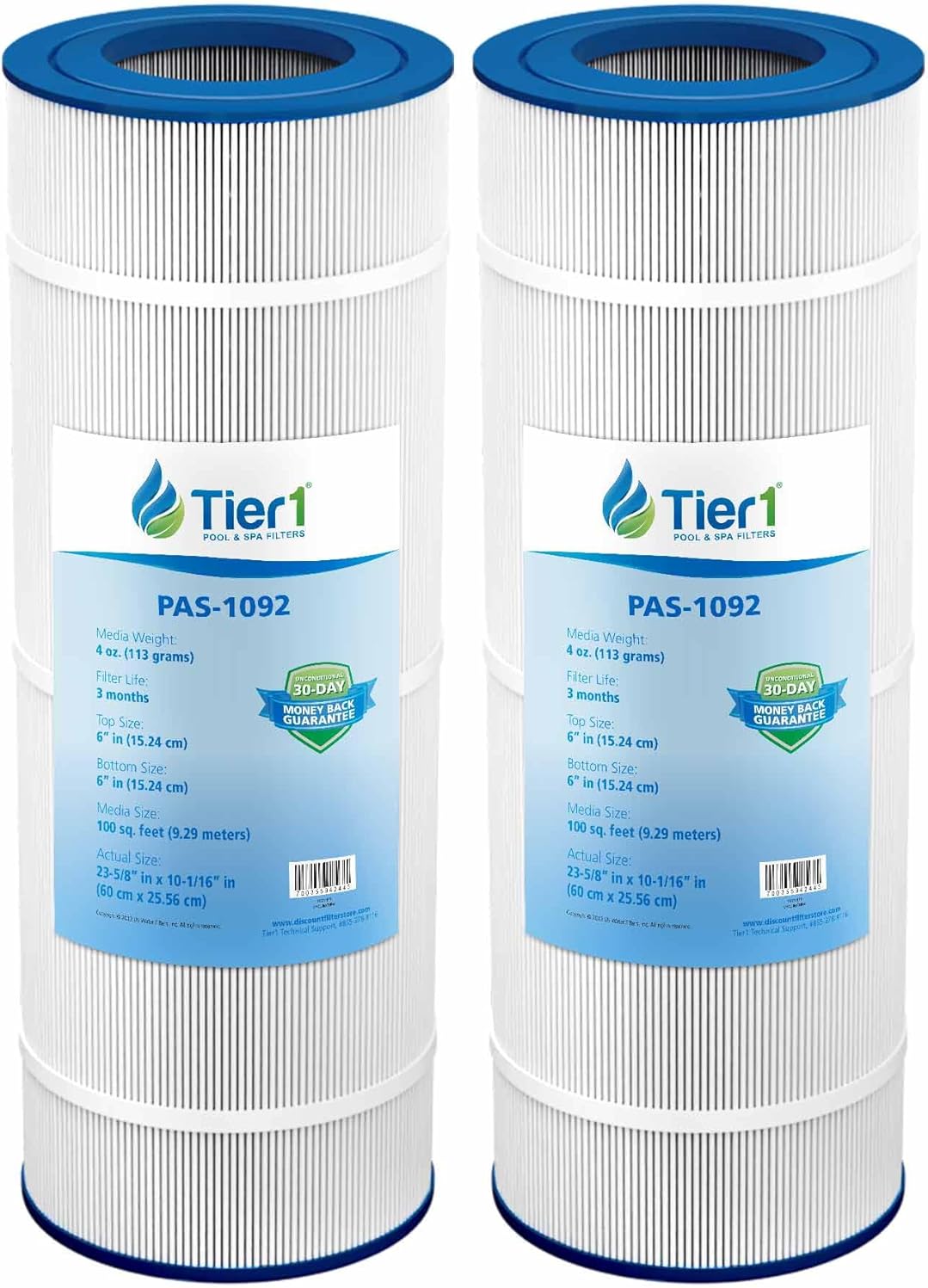 Tier1 Replacement for Pentair Pool Filter Cartridge R173215 – 2 Pack | Compatible with Pleatco PAP100, Unicel C-9410, Filbur FC-0686 | 23-5/8