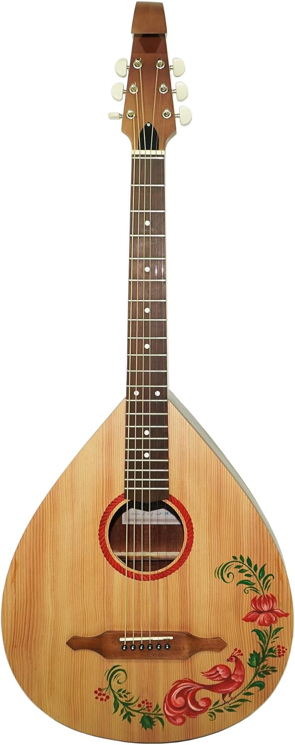 Acoustic Guitar 6 Strings Lute Kobza made in Ukraine Trembita Original Folk Musical Instrument Natural Wood Hand Painted Very Beautiful Sound