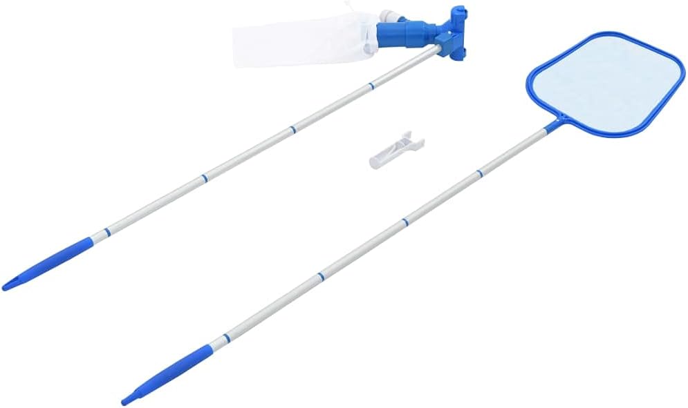 CHARMMA Pool Maintenance Kit Blue,Silver ABS,Aluminum Adjustable,Pool & Spa Maintenance Kits-91741
