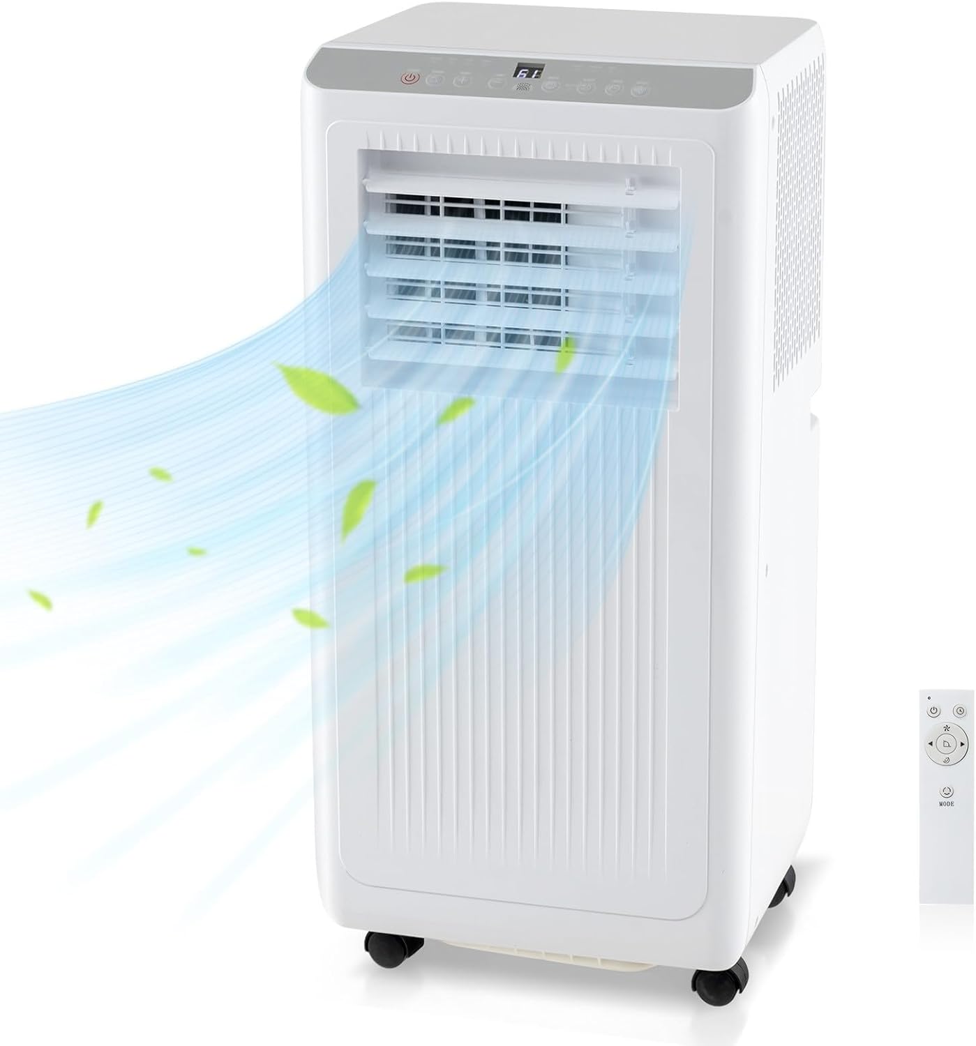 SIMOE Portable Air Conditioner, 8000 BTU Air Conditioner with Remote Control, Installation Kit, Digital Display, 24H Timer, Sleep Mode, AC Unit for Bedrooms Up to 250 Sq.Ft, White (8000 BTU)