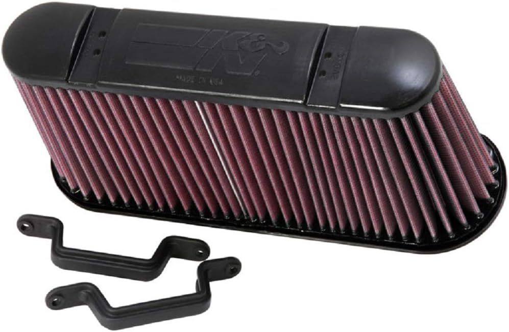K&N High-Flow Original Lifetime Engine Air Filter: Increase Power & Acceleration, Washable, Premium, Replacement Car Air Filter: Compatible with 2006-2013 Chevy (Corvette and Corvette Z06) E-0782