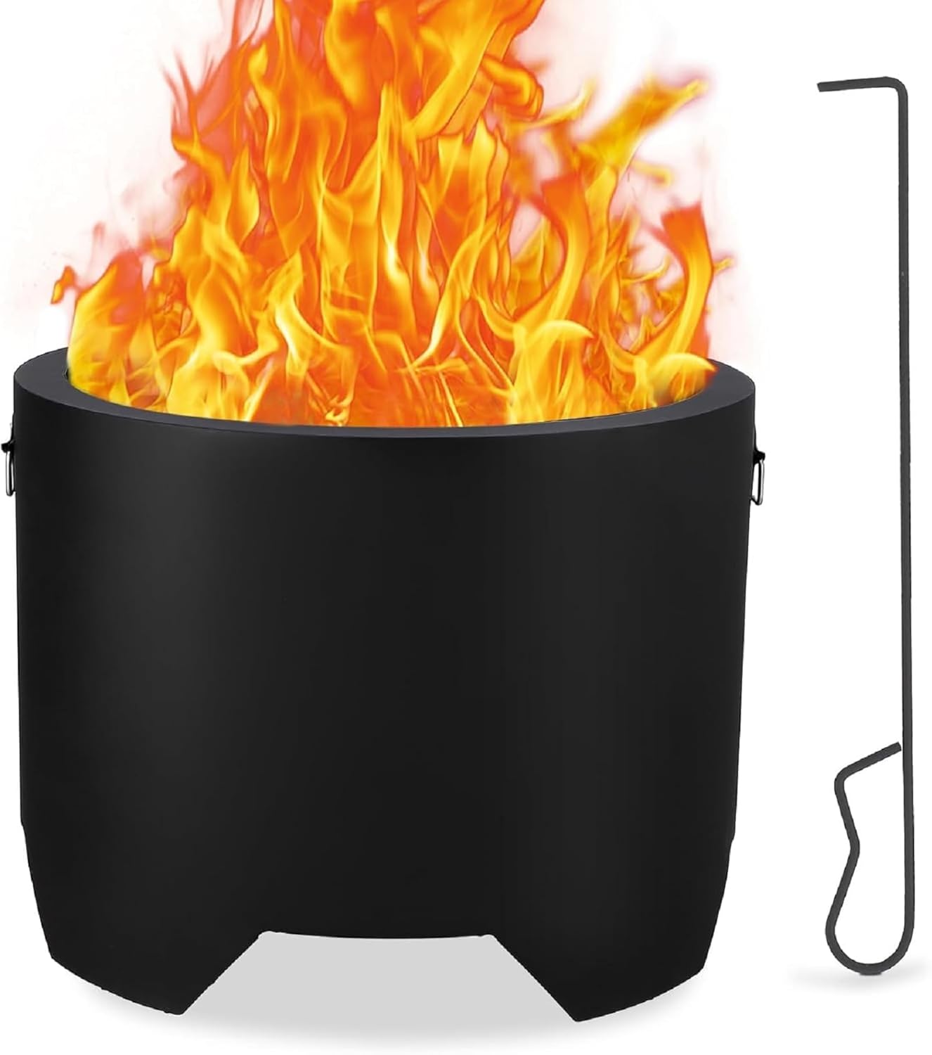 20 Inch Smokeless Fire Pit with Ash Pan - Portable Outdoor Wood Burning Fireplace, Lightweight 19lbs Stainless Steel for Backyard, Patio & Camping