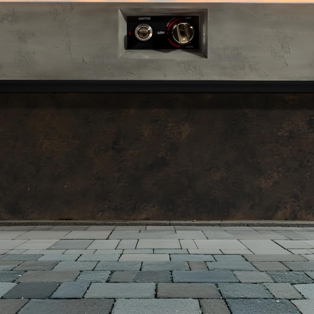 Outdoor Propane Fire Pit Table with 50000 BTU Heat, Rectangular Gas Firepit for Patio, Backyard or Balcony, Adjustable Height Design