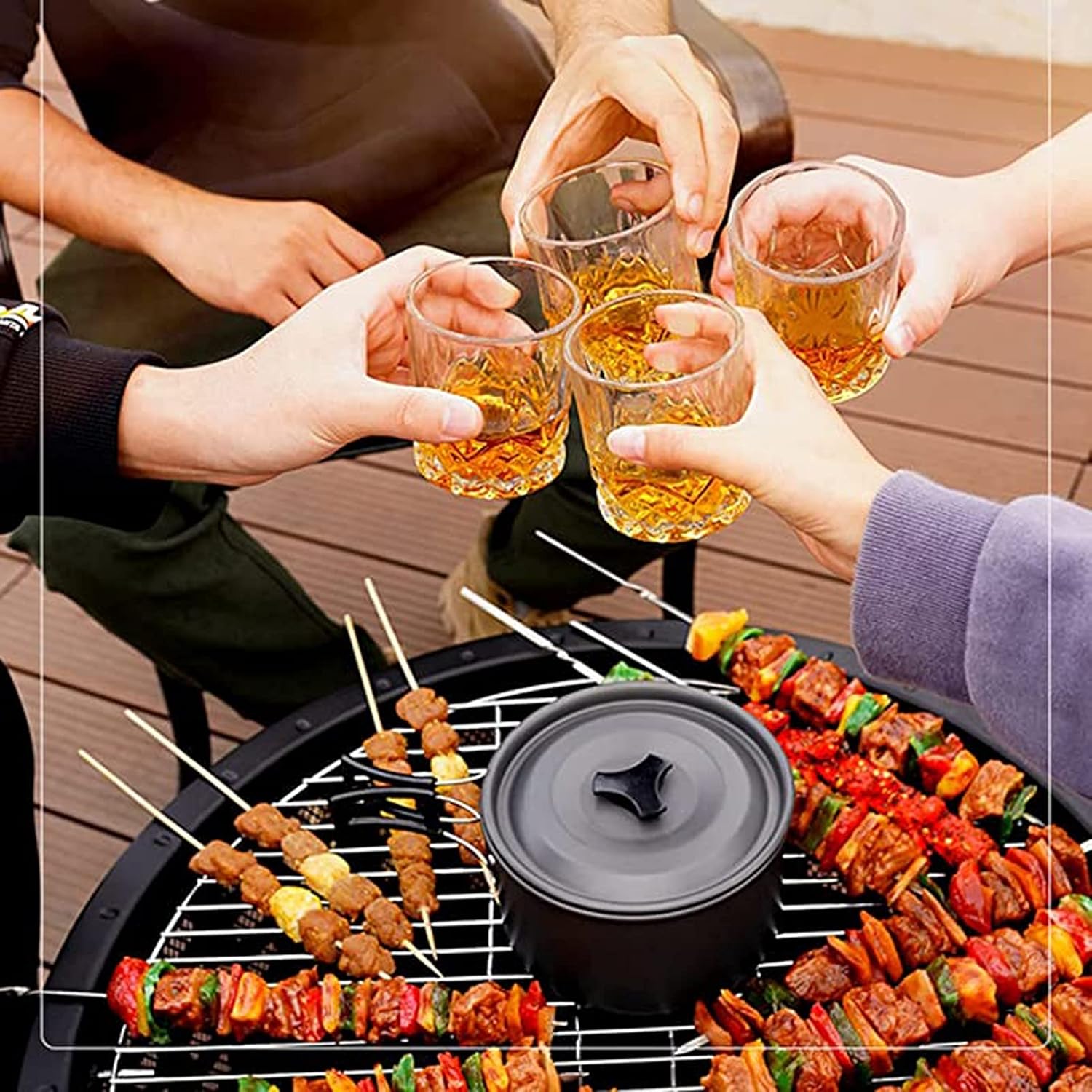 Fire Pit Firebowl Fire Pit Outdoor Heaters Backyard Patio Garden Fireplace with Grill Grate 2 in 1 Fireplace