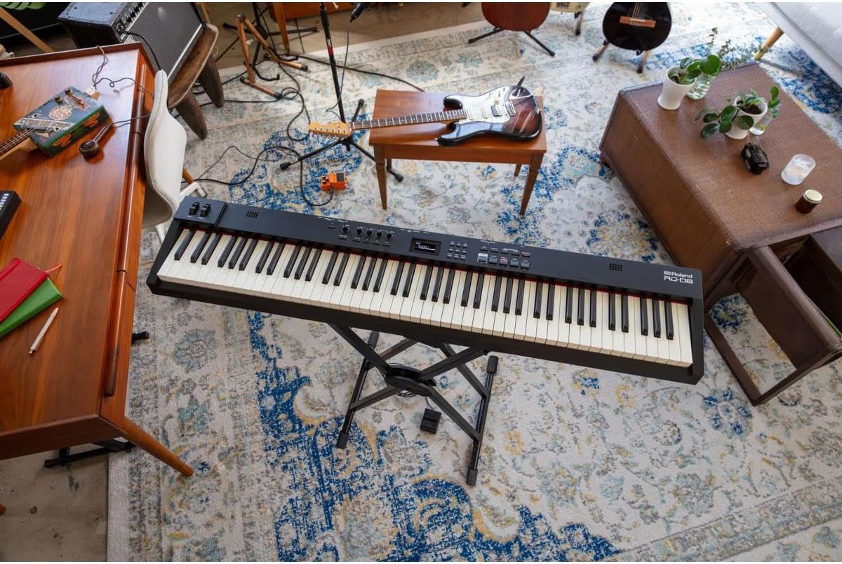 Roland RD-08 Stage Piano | Authentic RD Sound & Playability | Streamlined Design | 88-Note Weighted-Action PHA-4 Keyboard | Expandable Features | 3000+ Onboard Sounds | Ideal for Professional Gigging