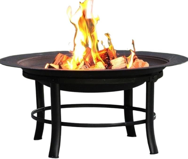 Outdoor Fireplaces Camping Fire Pit Bonfire Stove Activity Wood Basket Black Garden Decoration Heating Furnace with Baking Net Fire Pits