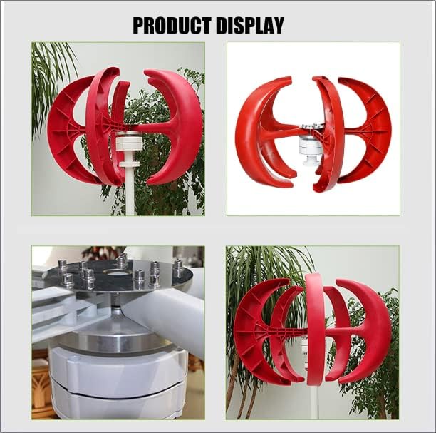 9000W Vertical Axi Wind Turbines Generator Lantern 12V 24V 5 Blades Motor Kit for Home Hybrids Streetlight Electromagnetic