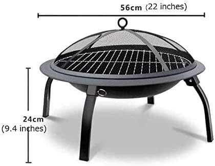 Fire Pits Outdoor Wood Burning Portable Heater 56cm Diameter Firepit Bowl