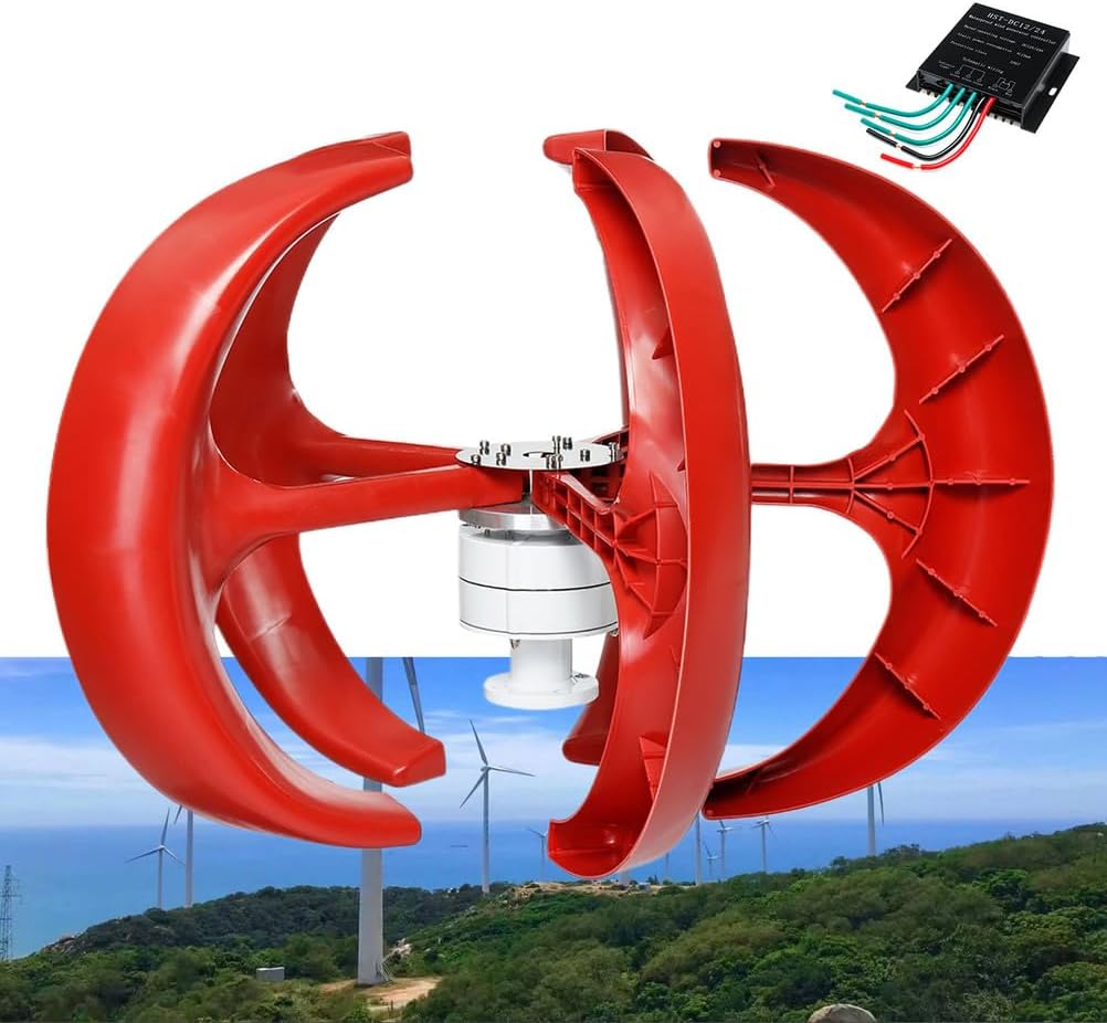 5000W Wind Turbine Generator 12V 24V 48V 220V Free Energy Windmill Generator for Home Factory Farm Use with Controller Wind Power Generator Kit,24v