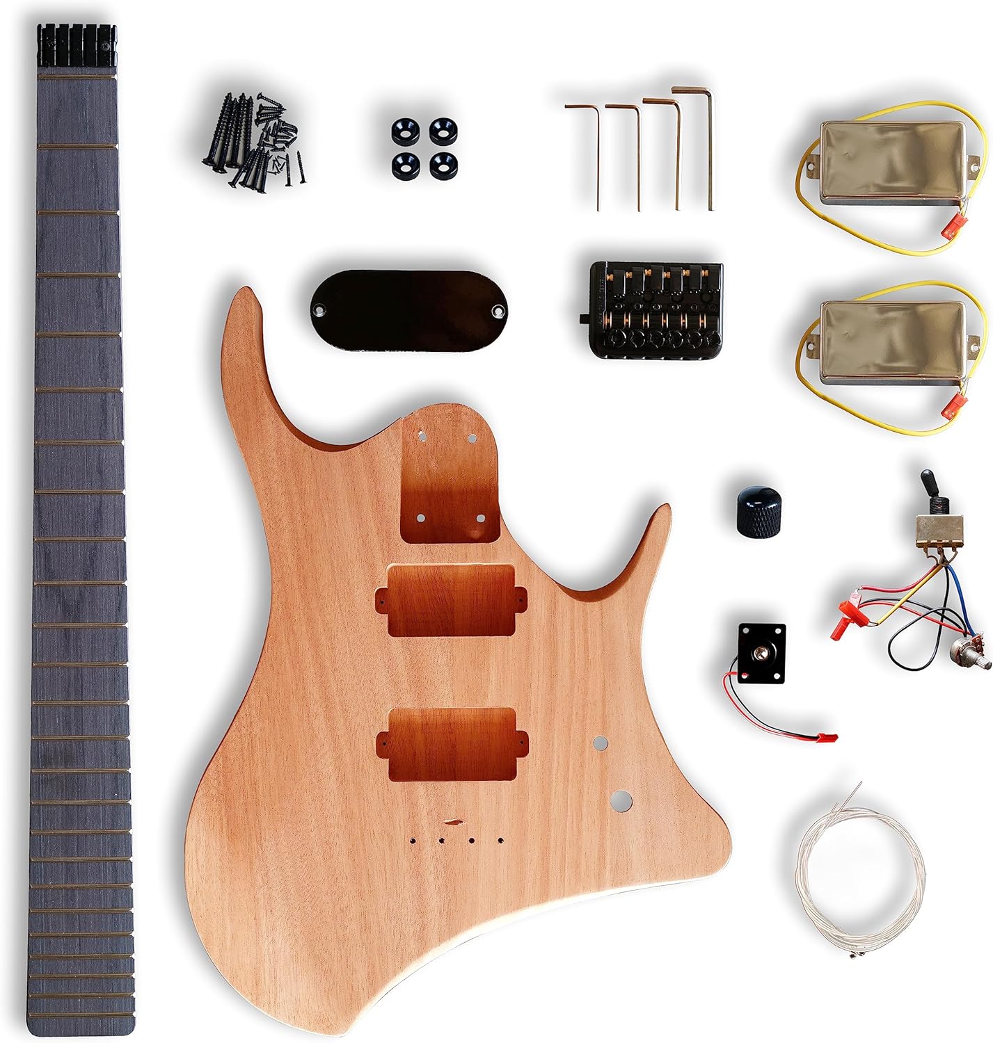 BexGears DIY Headless Style Electric Guitar Kits Mahogany Body Hard Maple neck You Build The Guitar
