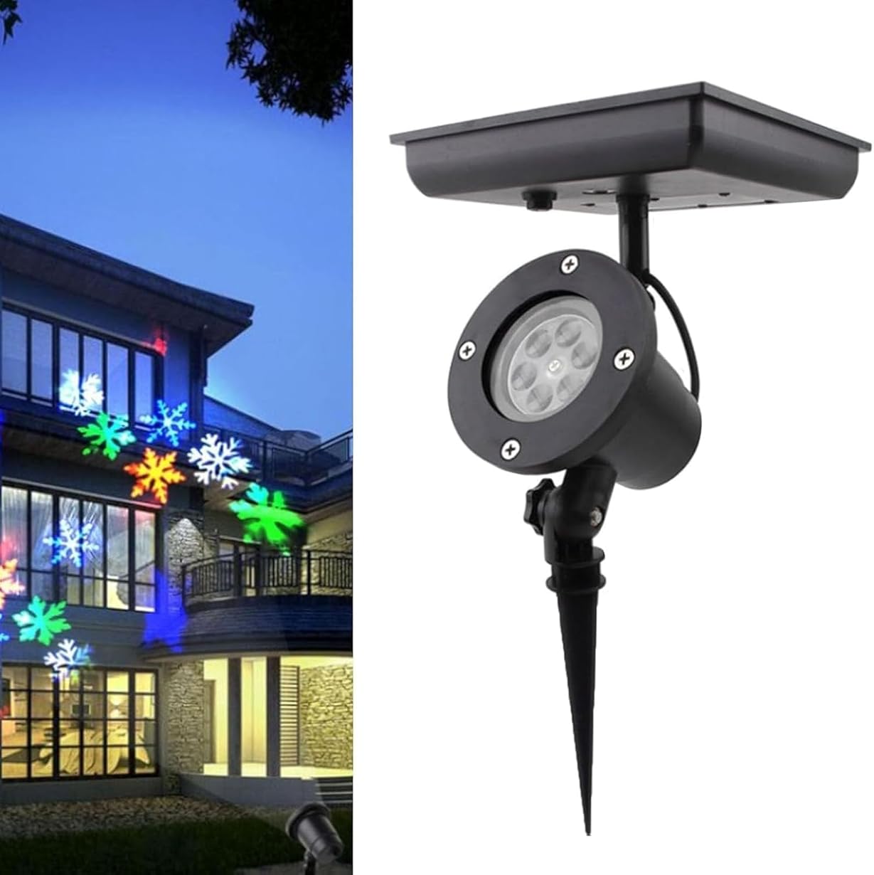 Waterproof Moving LED Lights for Birthday Party, Indoor and Outdoor Solar LED Projector Lights for Christmas, Decorative Landscape Lighting