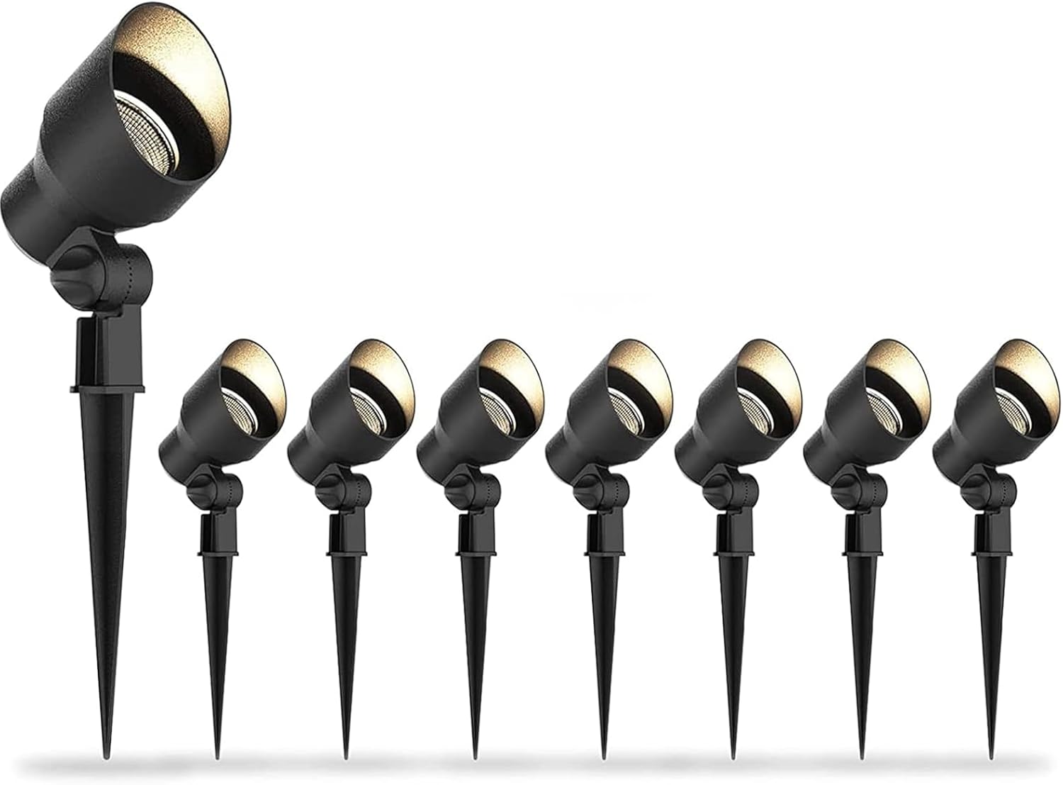 VM Low Voltage Landscape Lights 12V AC, 20W Outdoor Spotlight Flood Lights 145 Lumens G4 Bi-PIin Halogen Lighting 2800K Warm White Light for Garden, Yard, Pathway, Driveway Lighting 8Pack