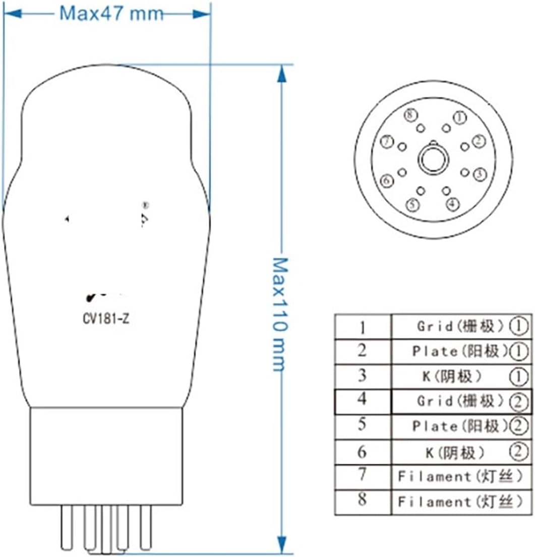 Electronic Tube CV181-Z CV181Z Vacuum Tube Upgrade 6SN7 6N8P 5692 6H8C CV181 Electronic Tube Amplifier kit DIY HiFi Audio(2 pcs)