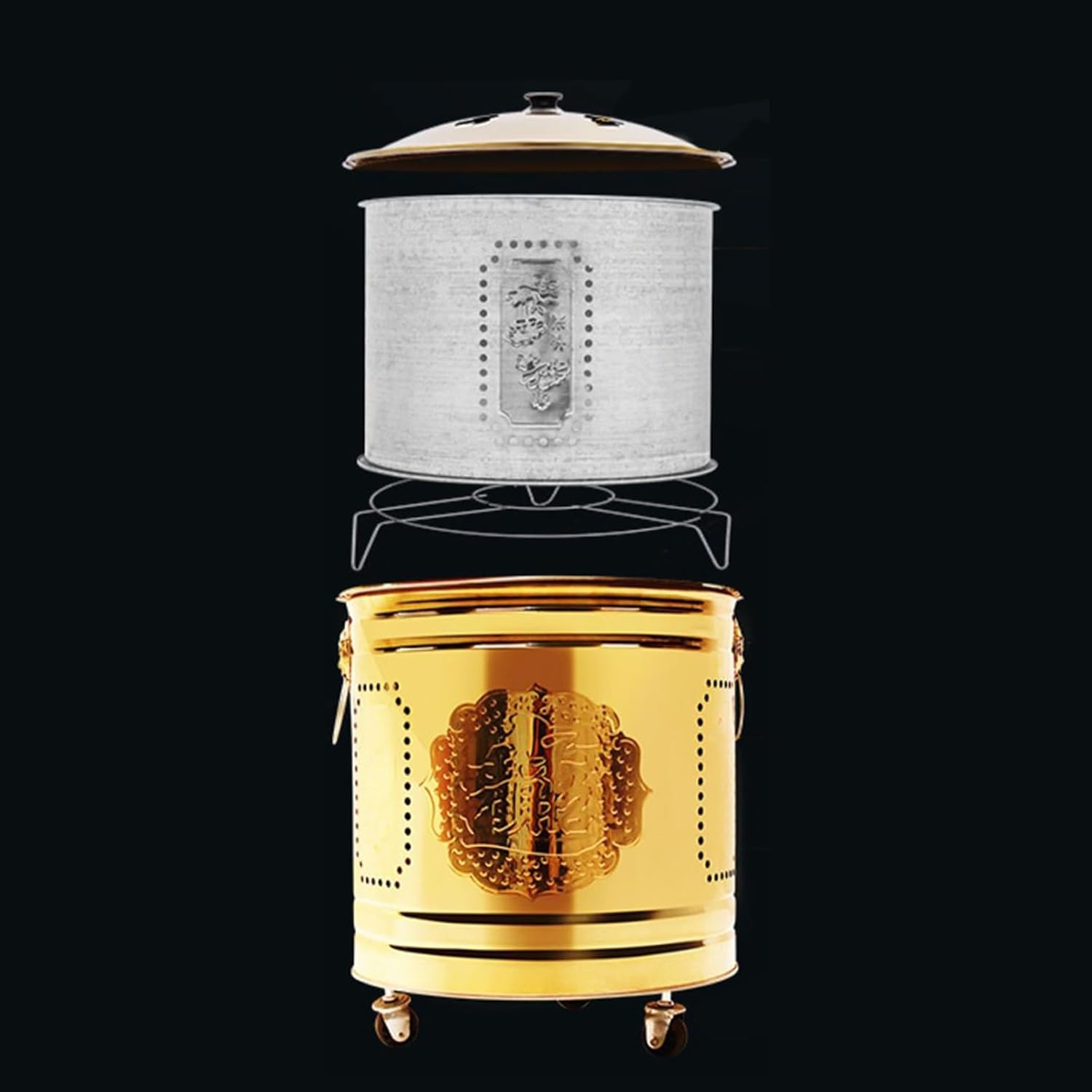 Stainless Steel Paper Burn Barrel, fire barrel, Outdoor Fire Pit, Incineration for Paper, Leaf, Trash