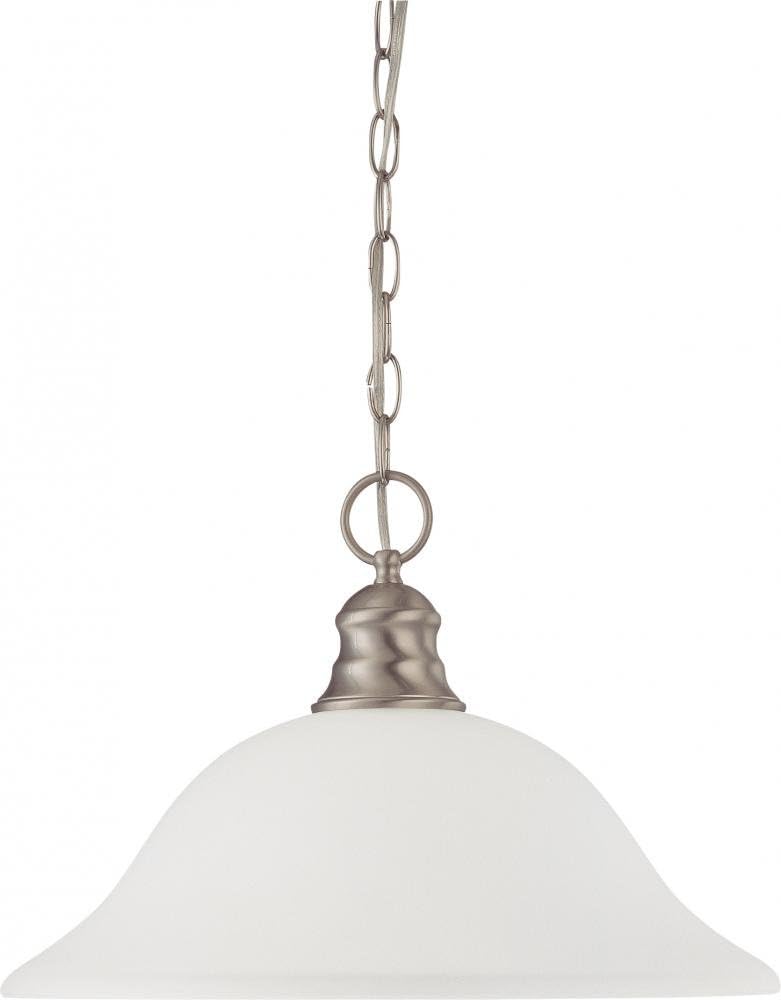 Nuvo Lighting 60/3308 One Light Interior Home Package Hanging Dome with Frosted Glass, Brushed Nickel