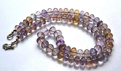 1 strand natural 16 inches natural,super rare ametrine micro faceted rondelle beads necklace 7 to 8 mm