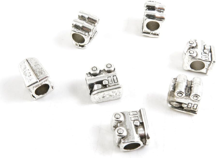 530 Pieces Antique Silver Tone Jewelry Making Charms Findings Fashion Wholesale Supplies Pendant Lots Bulk Supply D5OA4S Train Locomotive Loose Beads