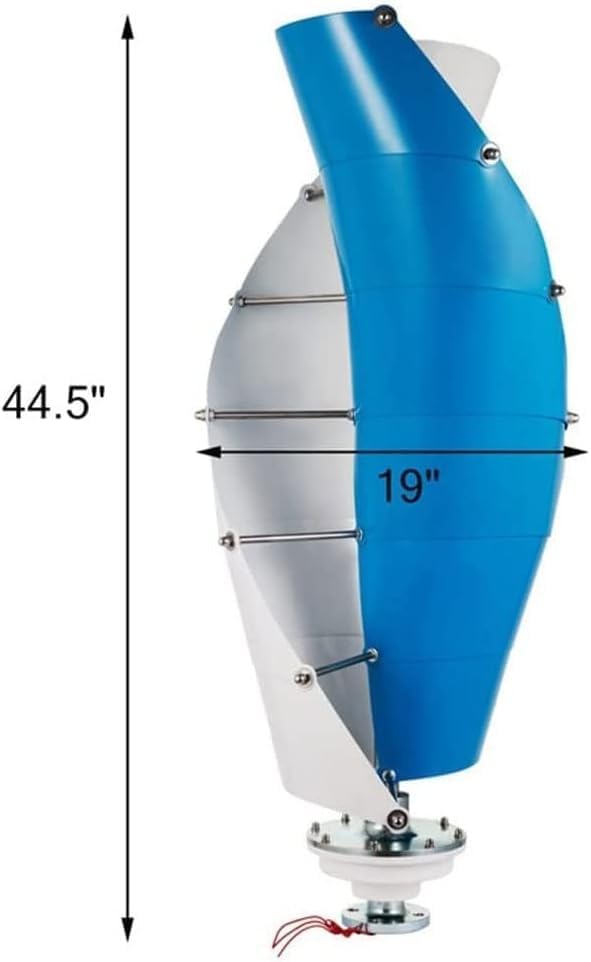 CHRISK 8000W Wind Vertical Turbine Generator Alternative Free Energy Windmill Wind Solar Hybrid Controller Automatically Vertical Spiral Axis