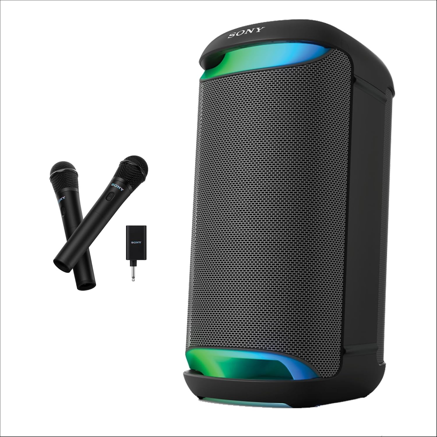 Sony SRS-XV500 Portable Bluetooth Karaoke Party Speaker & Karaoke Machine, 25-Hour Battery, Splash Resistant, Ambient Lights + ULT MIC Wireless Mic