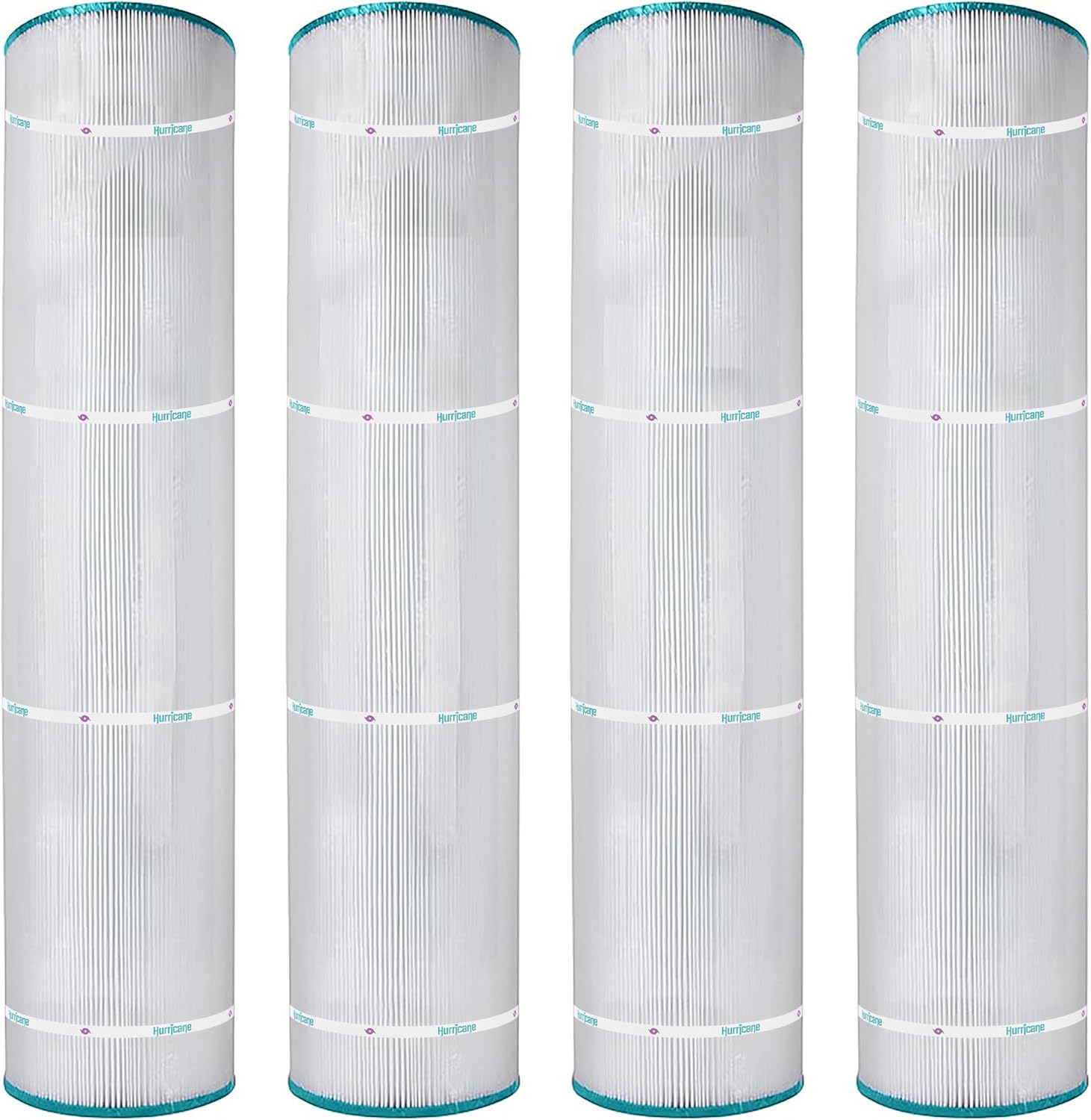Hurricane 4 Pack HF7495-04 Advanced Pool Filter Cartridge - Replacement for PA126, Unicel C-7495, Filbur FC-1296, Hayward Super-Star-Clear C5000, SwimClear C5020