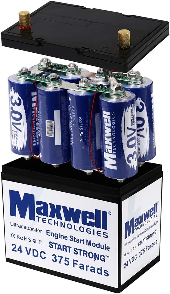Maxwell Durablue 24V 375F Super Capacitor Solar Power System 3000Farads car Audio Amplifier 12V Engine Start Battery