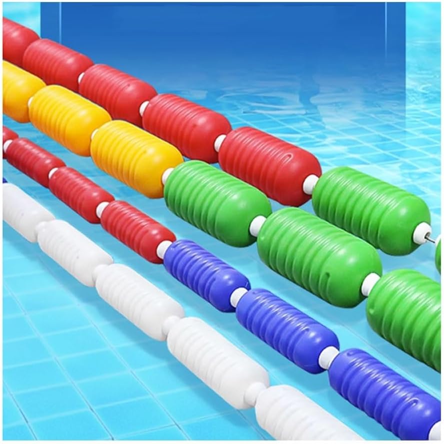 GRRICEPL Swimming Pool Lane Lines, Pool Floating Rope, Competition Rope Isolation Separation Waterline, Swimming Pool Accessory, Safety Float Lines (Color : 9cm/Multi-Colored, Size : 20m)