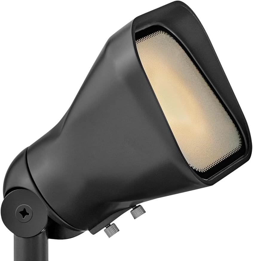 Hinkley MR16 LED 4w Accent Flood Light - Low Voltage, Frosted Lens, Aluminum, LED Bulb Included - Satin Black Finish