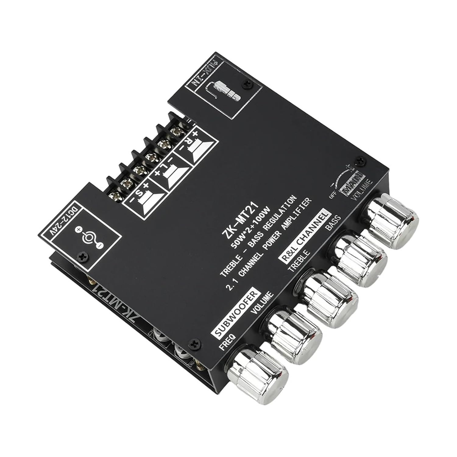 MT21 2.1 Channel 5.0 Digital Audio Amplifier Board 100W+50W+50W Subwoofer Stereo Sound Amplifier Bass AMP Module AUX(Type A)