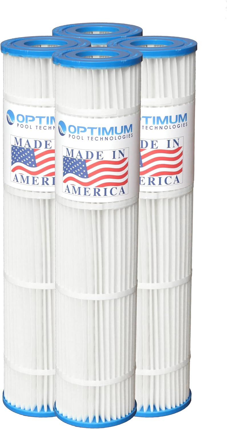 Optimum Pool Technologies® Pool Filter 4 Pack Compatible Replacement for Pentair® Quad DE 80 Filter 178655, Unicel C-6980, Filbur FC-1962, FC-6482 Filter Cartridges - 4 Pack