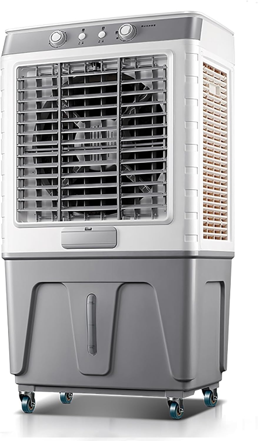 Evaporative Air Cooler 8600CFM Swamp Cooler with 80L Water Tank, 120°Oscillation with Remote, Timer, Honeycomb Pad Cooling, 3 Wind Speeds, 6 Ice Packs for Outdoor Indoor Use