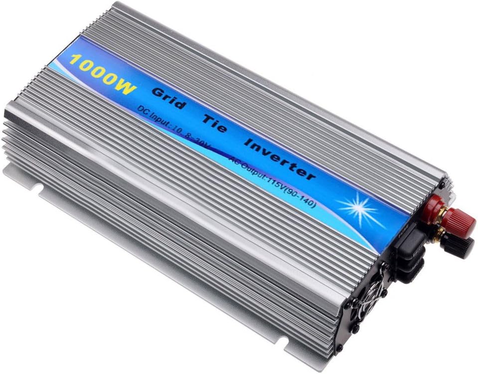 Y&H 1000W Grid Tie Inverter Stackable MPPT Pure Sine Wave DC15-28V Solar Input AC90-140V Output for 12V Solar Panel