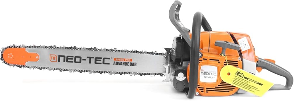 NEO-TEC NS872 72cc Gas Chainsaw Motosierra de Gasolina with 28 inch Bar Chain 3.6KW 4.9HP 2-cycle All Parts Compatible with G372 MS 038 380 381 Magnum for Forest Garden Farm Tree Wood Cutting