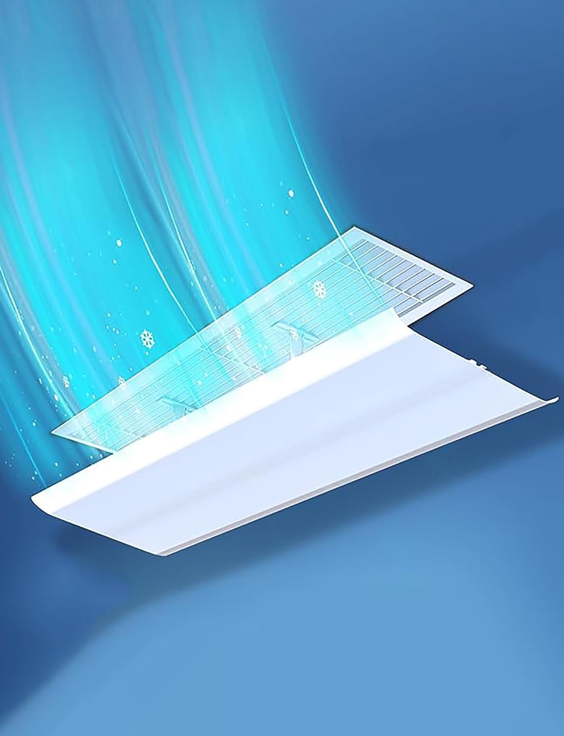 Air Conditioner Deflector Adjustable Air Conditioner Vent Cover Prevents Direct Cold Wind Suitable for Home and Office Width 45cm