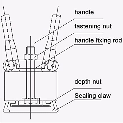 Manual Barrel Sealing Machine200L Drum Pressure Cap Sealing Barrel Crimping Tool 35&70Mm Crimper Sealer 53 Gallon Manual Barrel Sealing Machine,1Set-1set