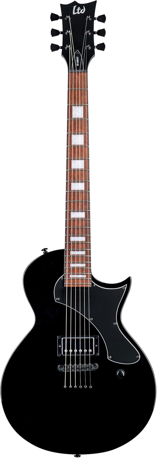 ESP 6 String LTD EC-201FT Electric Guitar, Black, Right, (LEC201FTBLK)