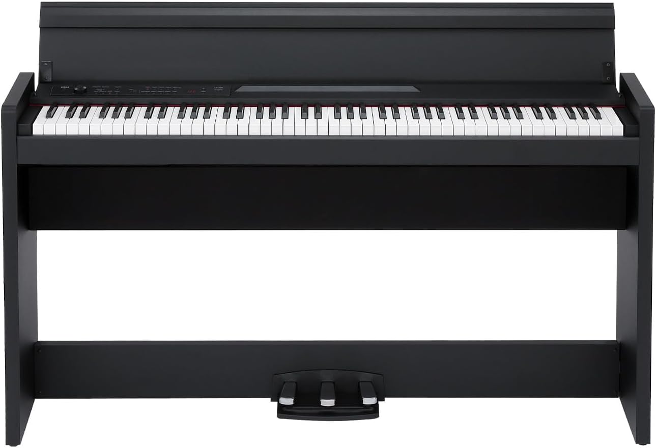 Korg, LP-380U Digital Home Piano with 88-Key Fully Weighted Keyboard, Built-in Speakers, Furniture Stand, and 3-Pedal Unit (LP-380-BK-U)