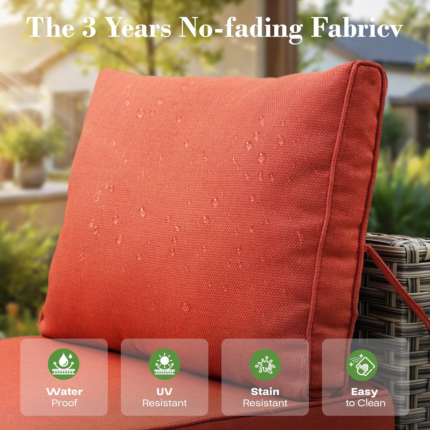 11 Pcs Patio Furniture with Fire Pit Table, Outdoor Rattan Wicker Conversation Set with Glowing Coffee Table, Comfy Sectional Sofa for Porch Balcony Backyard Pool, Orange