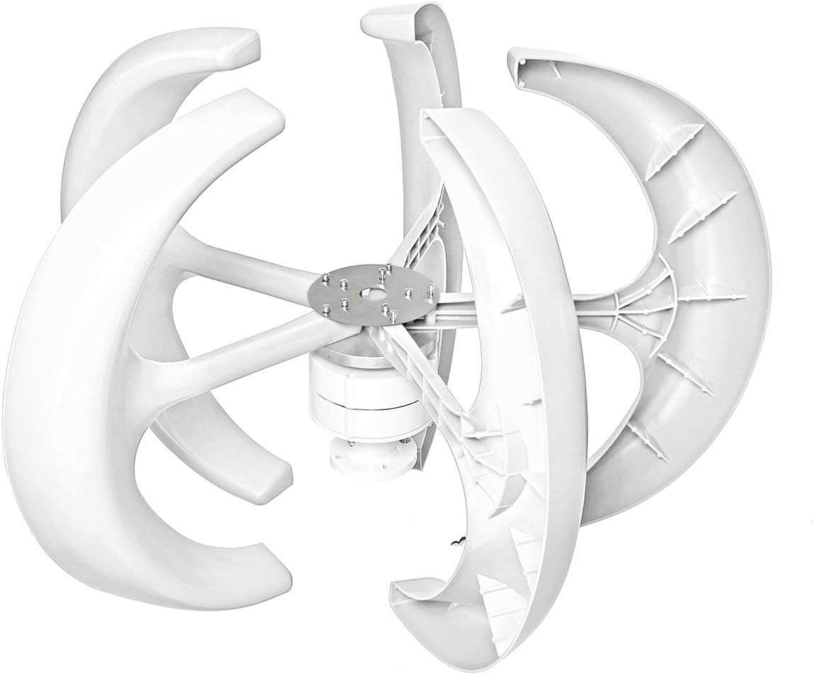 8000W 12V 24V 5 Blades Vertical Axis Wind Turbines Generator Lantern Motor Kit for Home Hybrids Streetlight Use Electromagnetic