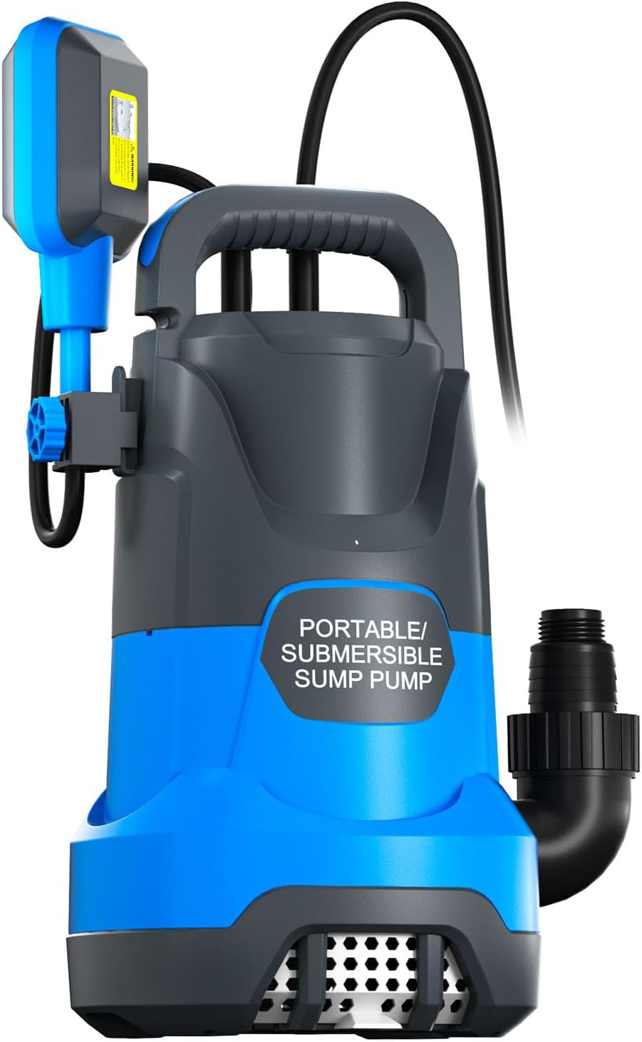 Submersible Water Automatic Sump Pump 1HP Clean/Dirty Water Removal Pump 4500PGH With Float Switch Electric Portable Transfer Water Pump for Swimming Pool Garden Pond Basement Draining