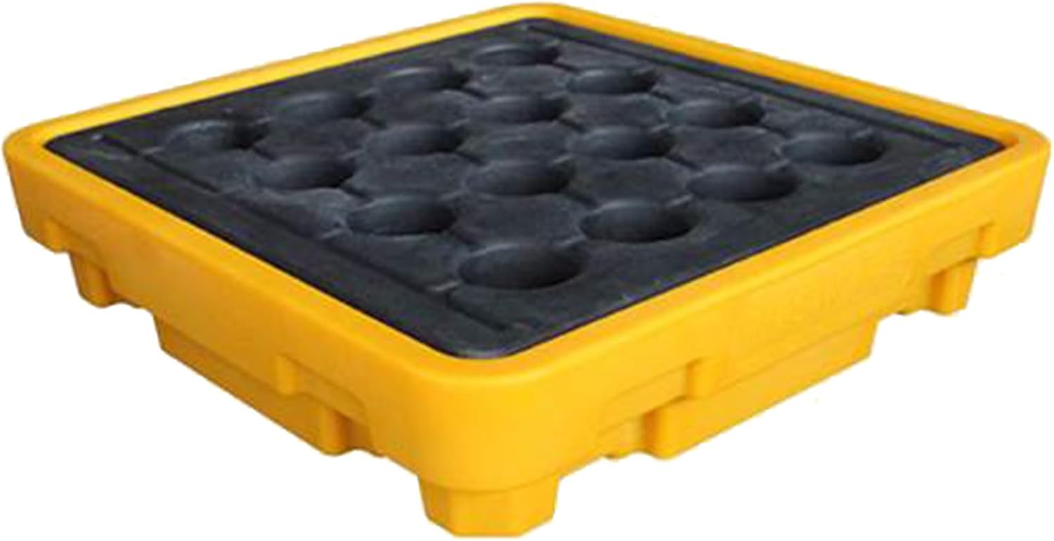 Oil Drum Tray,Spill Platform, Stackable Anti-Slip Spill Containment Platform, Modular Outdoor Warehouses Factory Garage Storage Oil Drums Spill Pallets, Polyethylene Leakproof Tray (Size :