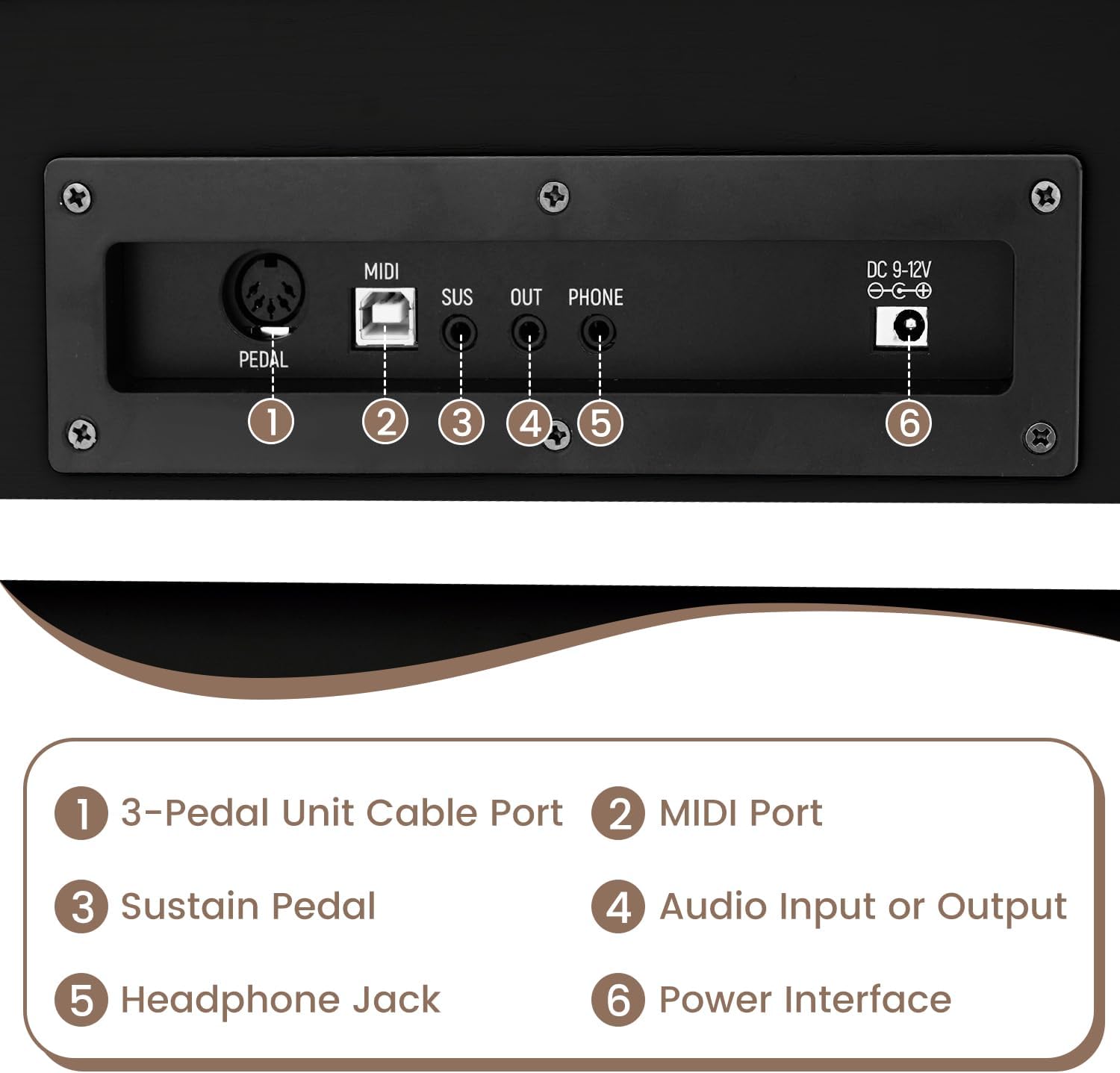 88 Key Full-Weighted Digital Piano, Full Size Electric Piano for Beginners, with U-Stand, 3 Pedal Unit, Adjustable Stool, Headphone, MIDI Functionality (Black)