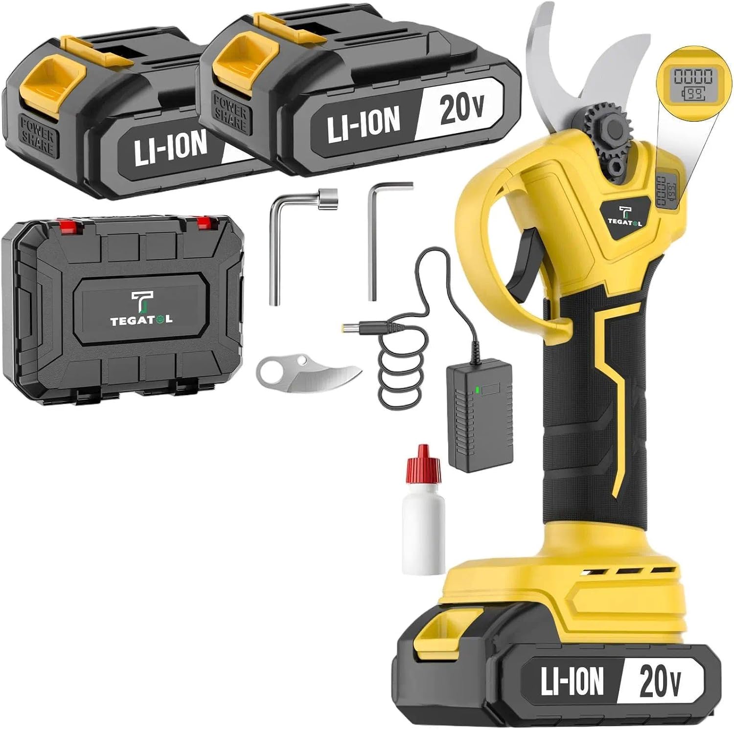 Cordless Electric Scissors, Equipped With A Battery And Charger, Suitable For Trimming Branches In The Garden And Potted Plants On The Balcony.