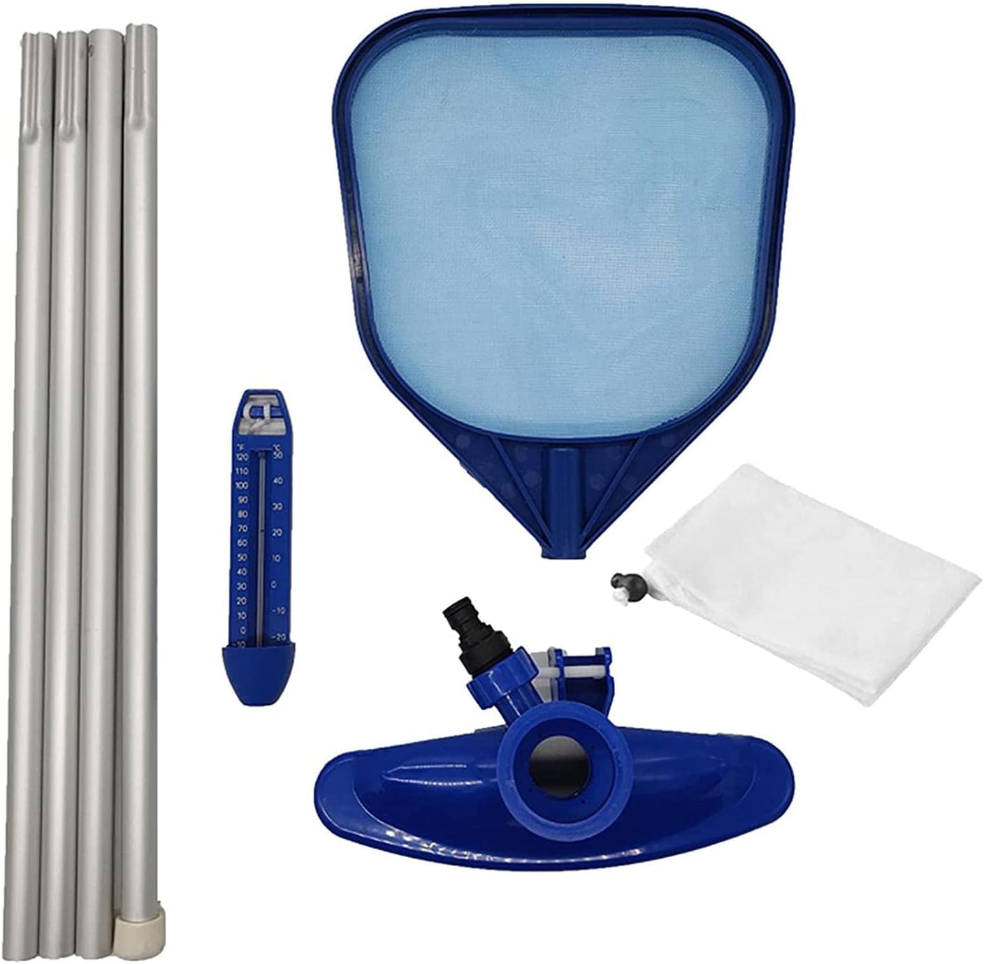 Pool Vacuum Cleaner Swimming Pool Vacuum Head Kits with Suction Head Cleaning Net Filter Bag for Ground Pools Cleaning Leaves/Dirts from Swimming Pools Hot Tub Ponds Fountains