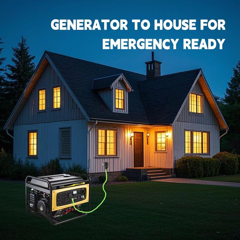 NEMA 14-50P to SS2-50R 25FT RV Generator Extension Cord 125/250V 50 Amp 14-50P Male Connector to SS2-50R Twist Lock Female RV Connector for RV EV Camper Generator
